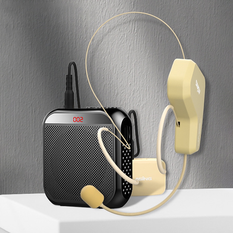 ASiNG  WM03 2.4G Wireless Microphone Headset Microphone Bluetooth Speaker Kit (Black) - Shopkiz.com