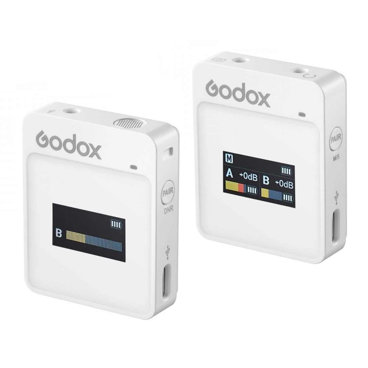 Godox MoveLink II M1 Wireless Lavalier Microphone System with Transmitters and Receiver for DSLR Cameras and Camcorders (White) - Shopkiz.com