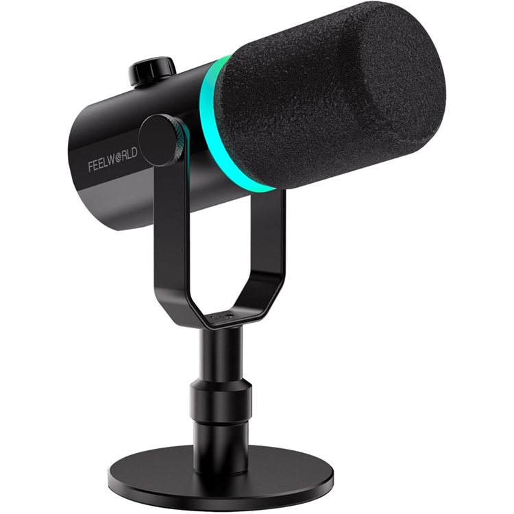 FEELWORLD PM1-XS XLR/USB Dynamic Microphone for Podcasting Recording Gaming Live Streaming (Black) - Shopkiz.com
