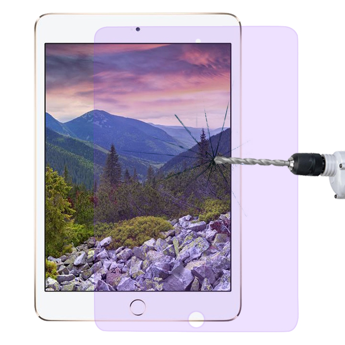 0.33mm 9H 2.5D Anti Blue-ray Explosion-proof Tempered Glass Film for iPad mini 3 / 2 / 1 - Shopkiz.com