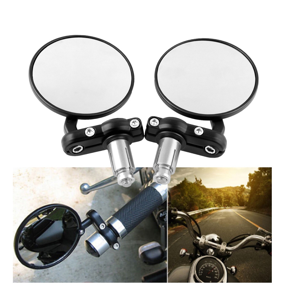 MB-MR010-BK Modified Motorcycle 22mm Rearview Mirror Rearview Side Mirrors - Shopkiz.com