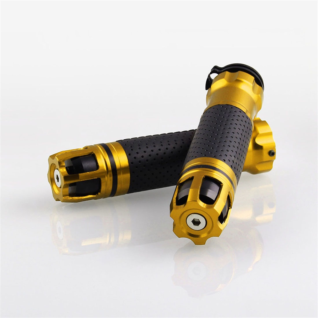 Modified Motorcycle Non-slip Aluminium Alloy Grip Handlebar (Gold) - Shopkiz.com