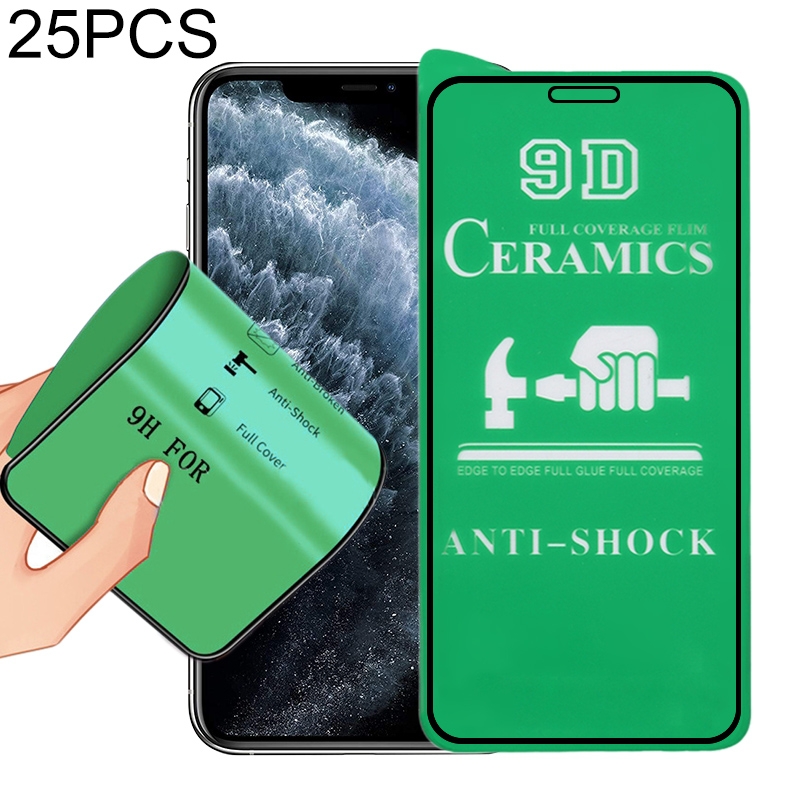 For iPhone 11 Pro / XS / X 25pcs 2.5D Full Glue Full Cover Ceramics Film - Shopkiz.com