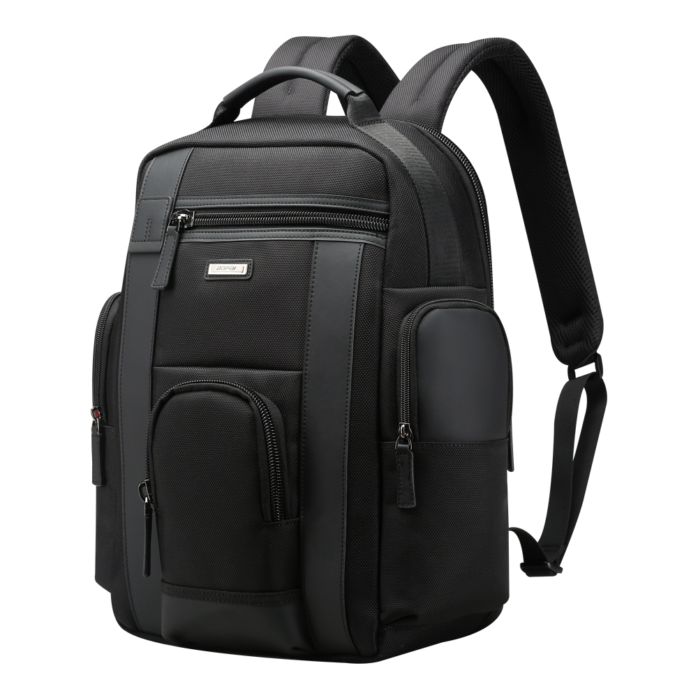 Bopai 751-006751 Business Anti-theft Waterproof Large Capacity Double Shoulder Bag, with USB Charging Port, Size: 36x17x41.5cm(Black) - Shopkiz.com