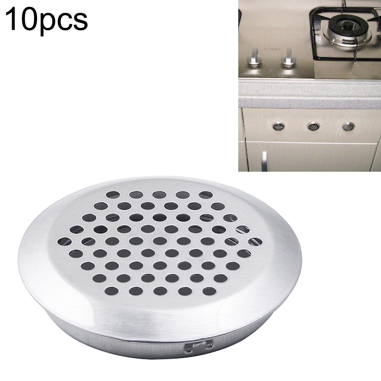 10pcs Bevel Surface 25mm Cabinet Round Air Vent Stainless Steel Louvered Grille Cover Vents with Little Holes - Shopkiz.com