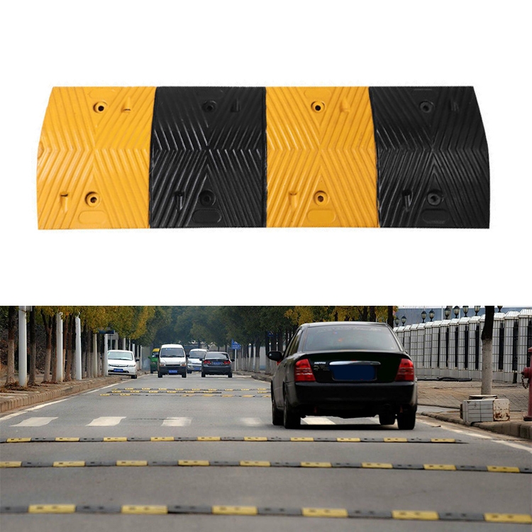 Herringbone Rubber Speed Bump, Size: 100x30x3cm - Shopkiz.com