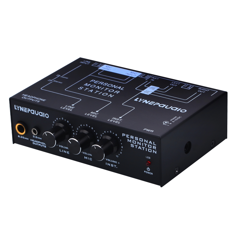 B877 3 Channel Personal Listener Headset Listening Mixer (Black) - Shopkiz.com