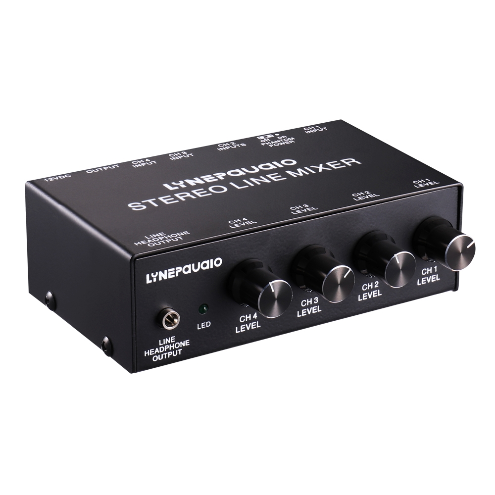LINEPAUDIO B895 Five-channel Stereo Microphone Mixer with Earphone Monitoring(Black) - Shopkiz.com