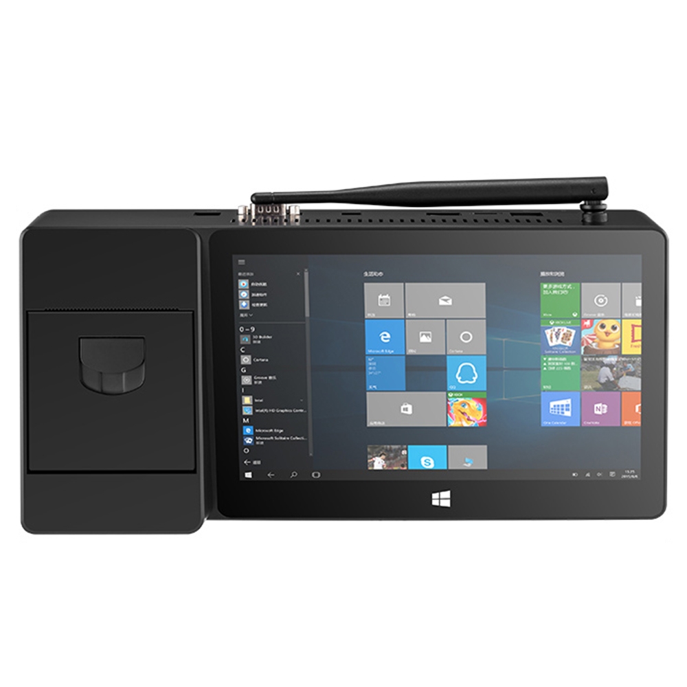 PiPo X3 Mini PC POS with Printer, 8.9 inch, 2GB+64GB, Windows 10 Intel Cherry Trail X5-Z8350 Quad Core, Support TF Card & WiFi & HDMI(Black) -
