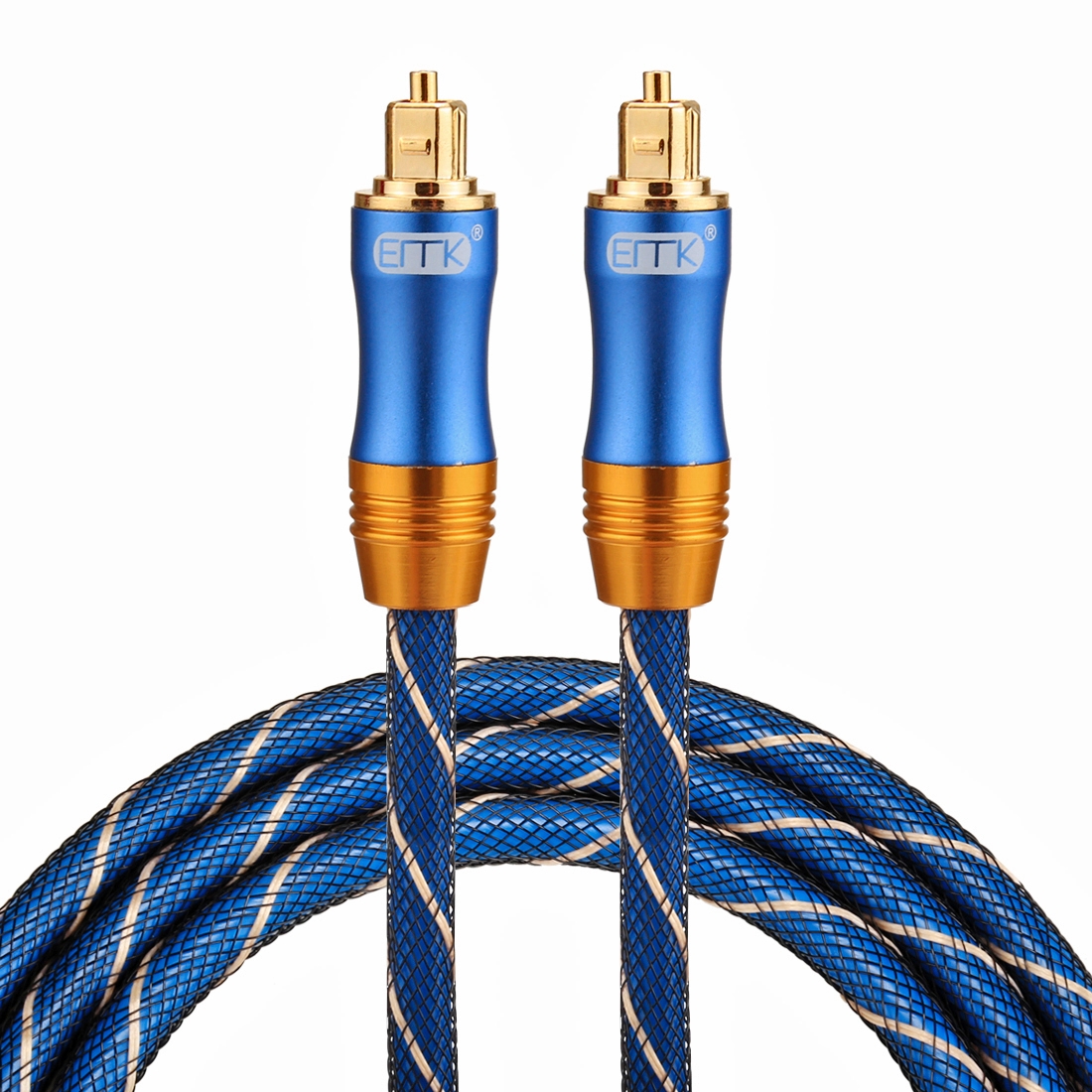 EMK LSYJ-A 1.5m OD6.0mm Gold Plated Metal Head Toslink Male to Male Digital Optical Audio Cable - Shopkiz.com