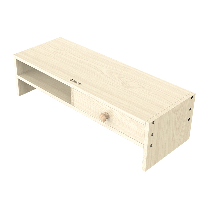 ORICO MSR-05-WD-BP 2-layer Wood Grain Computer Monitor Holder with Drawer, Size: 50 x 20 x 13.5cm - Shopkiz.com