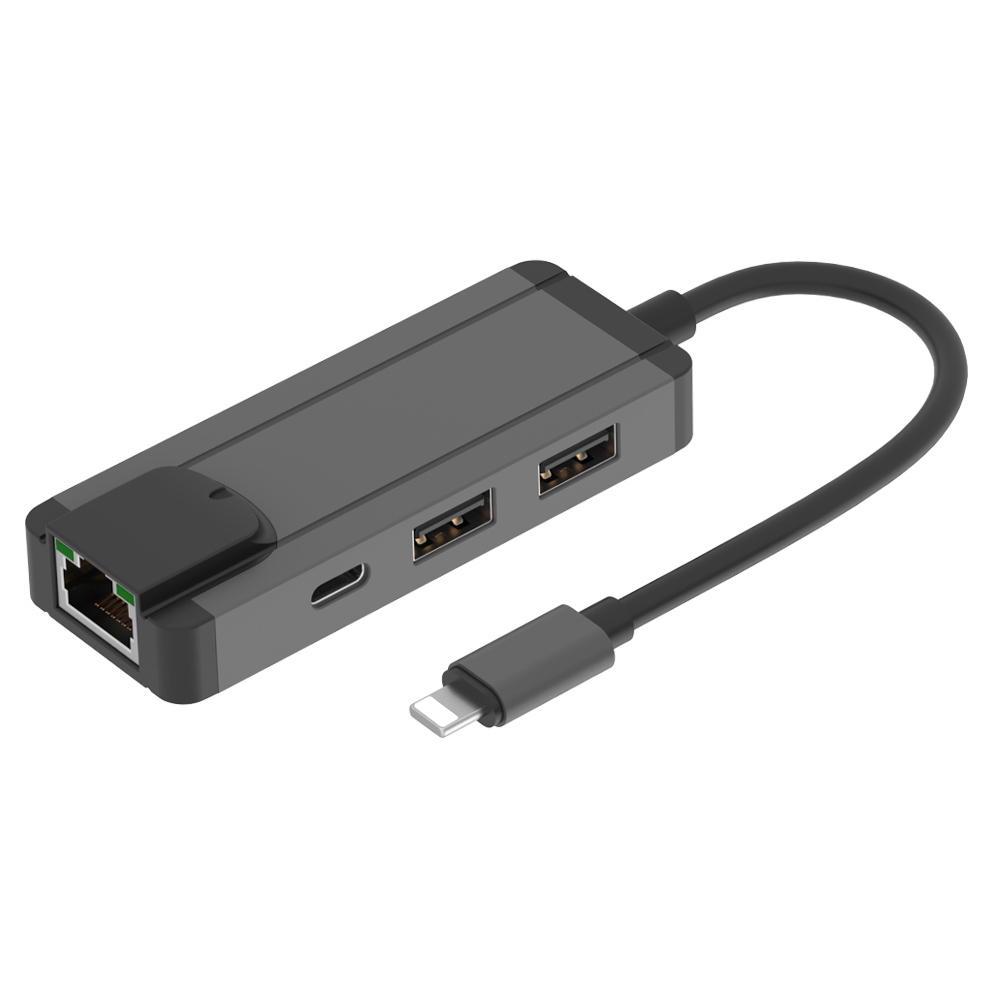Onten 75002 8PIN to RJ45 Hub USB 2.0 Adapter(Dark Green) - Shopkiz.com
