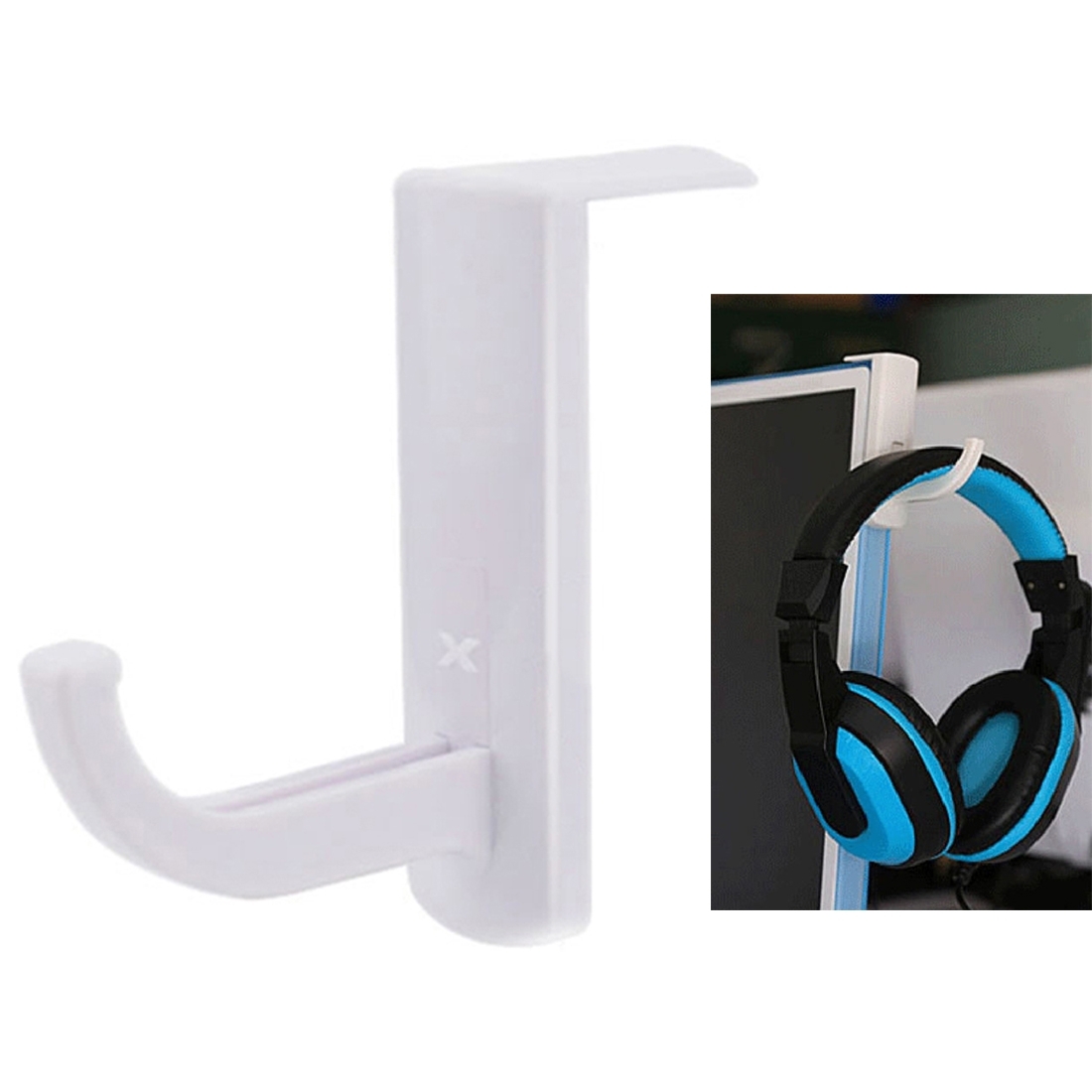 Universal Headphone Hanger PC Monitor Desk Headset Stand Holder Hook(White) - Shopkiz.com