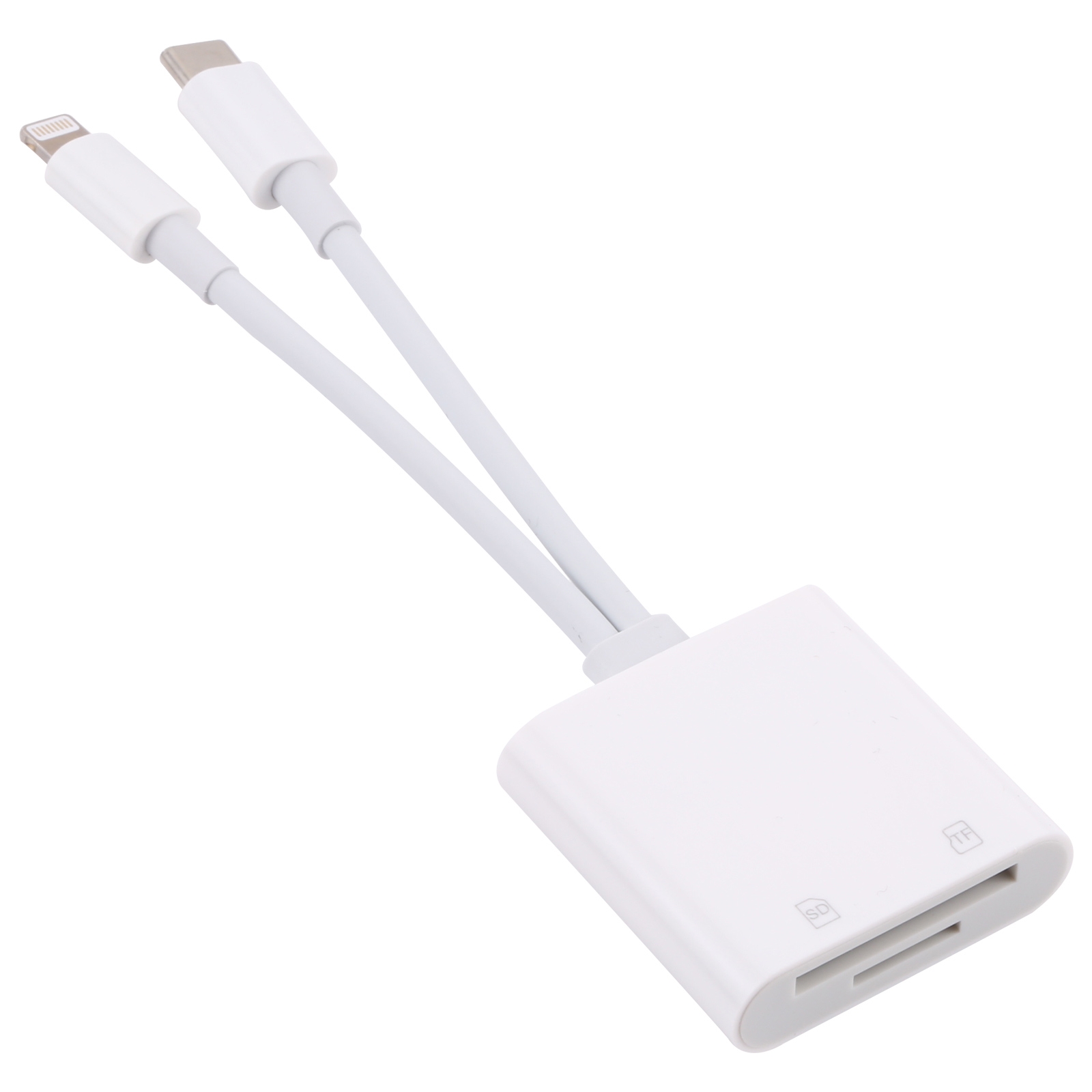 NK-101Y ST Pro 8 Pin + USB-C / Type-C to SD / TF Card Camera Adapter - Shopkiz.com
