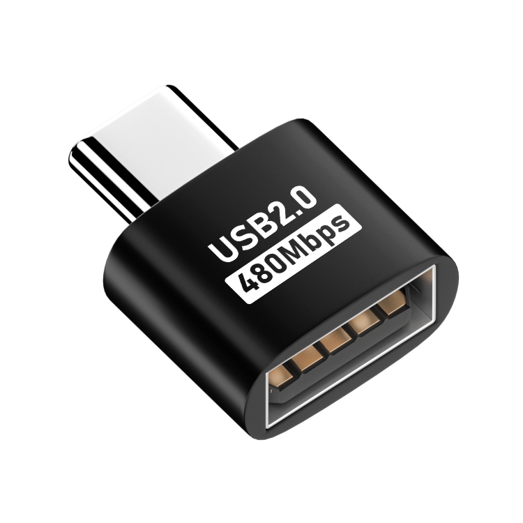 USB 2.0 Female to Type-C Male Adapter (Black) - Shopkiz.com