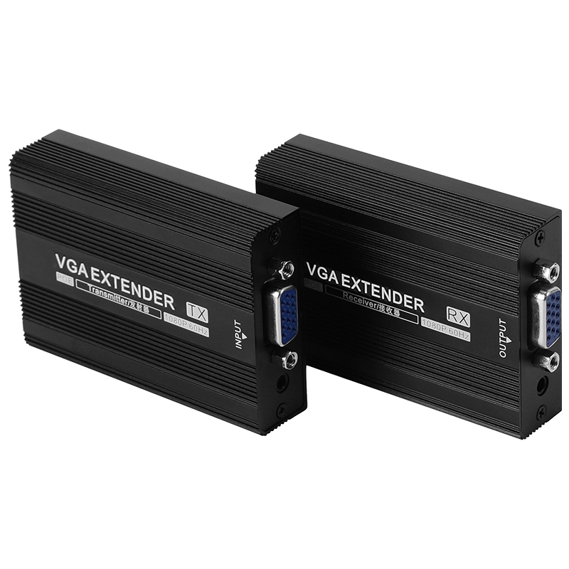 Measy VGA1815 VGA Extender Transmitter and Receiver Converter, POE Single Power Supply, Transmission Distance: 150m(US Plug) - Shopkiz.com