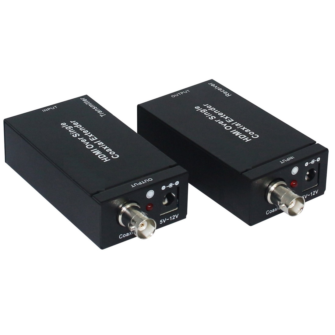 NK-C100IR 1080P HDMI Over Single Coaxial Extender Transmitter + Receiver with IR Coaxial Cable, Signal Range up to 100m (UK Plug) - Shopkiz.com