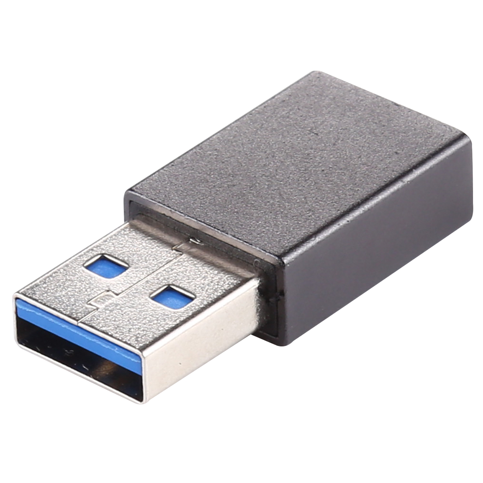 USB 3.0 Male to Type-C / USB-C Female Aluminium Alloy Adapter (Black) - Shopkiz.com