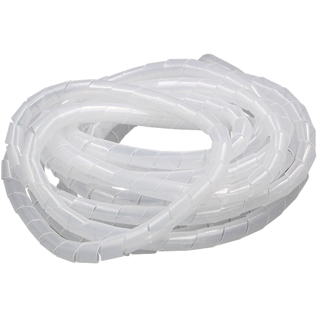 18m PE Spiral Pipes Wire Winding Organizer Tidy Tube, Nominal Diameter: 4mm(White) - Shopkiz.com