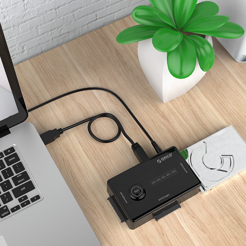 ORICO U3STS-C USB 3.0 Type-B to 3 SATA Ports 2.5 & 3.5 inch IDE or SATA External Hard Drive Duplicator Adapter with USB 3.0 Cable - Shopkiz.com