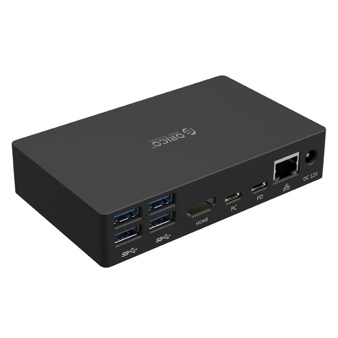 ORICO SDB1 USB-C / Type-C Universal Docking Station with USB3.0-A & USB-C / Type-C PD & DC 12V & RJ45 & HDMI 4K(Black) - Shopkiz.com
