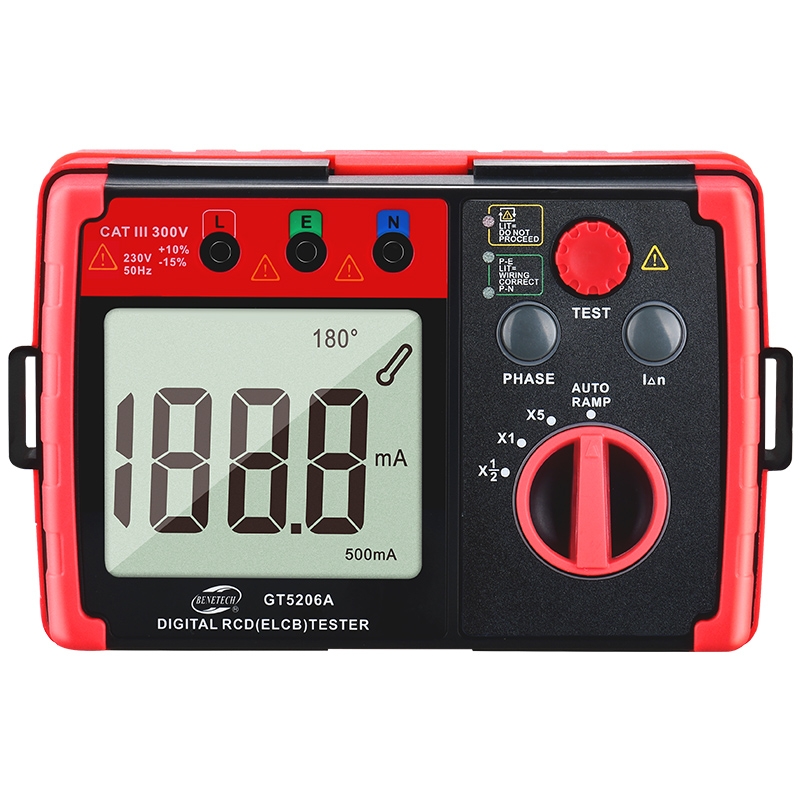 BENETECH GT5206A Professional LCD Digital Leakage Protector Switch Tester - Shopkiz.com