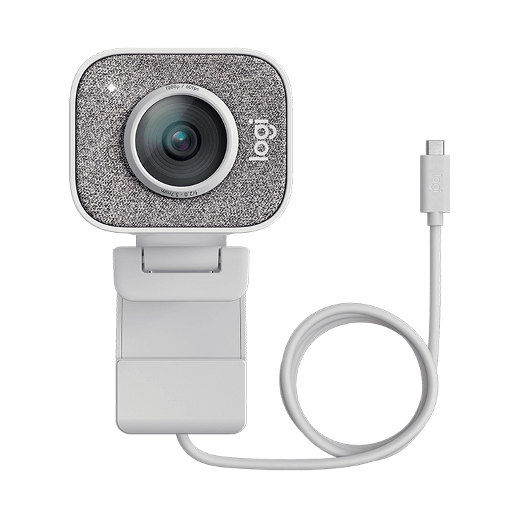 Logitech StreamCam Full HD 1080P / 60fps Auto Focus USB-C / Type-C Port Live Broadcast Gaming Webcam, Built-in Microphone (White) - Shopkiz.com