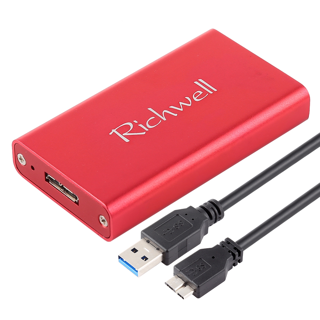Richwell SSD R15-SSD-480GB 480GB 2.5 inch mSATA to USB3.0 Super-speed Interface Mobile Hard Disk Drive(Red) - Shopkiz.com