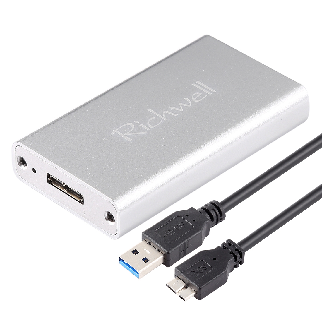 Richwell SSD R15-SSD-480GB 480GB 2.5 inch mSATA to USB3.0 Super-speed Interface Mobile Hard Disk Drive(Silver) - Shopkiz.com