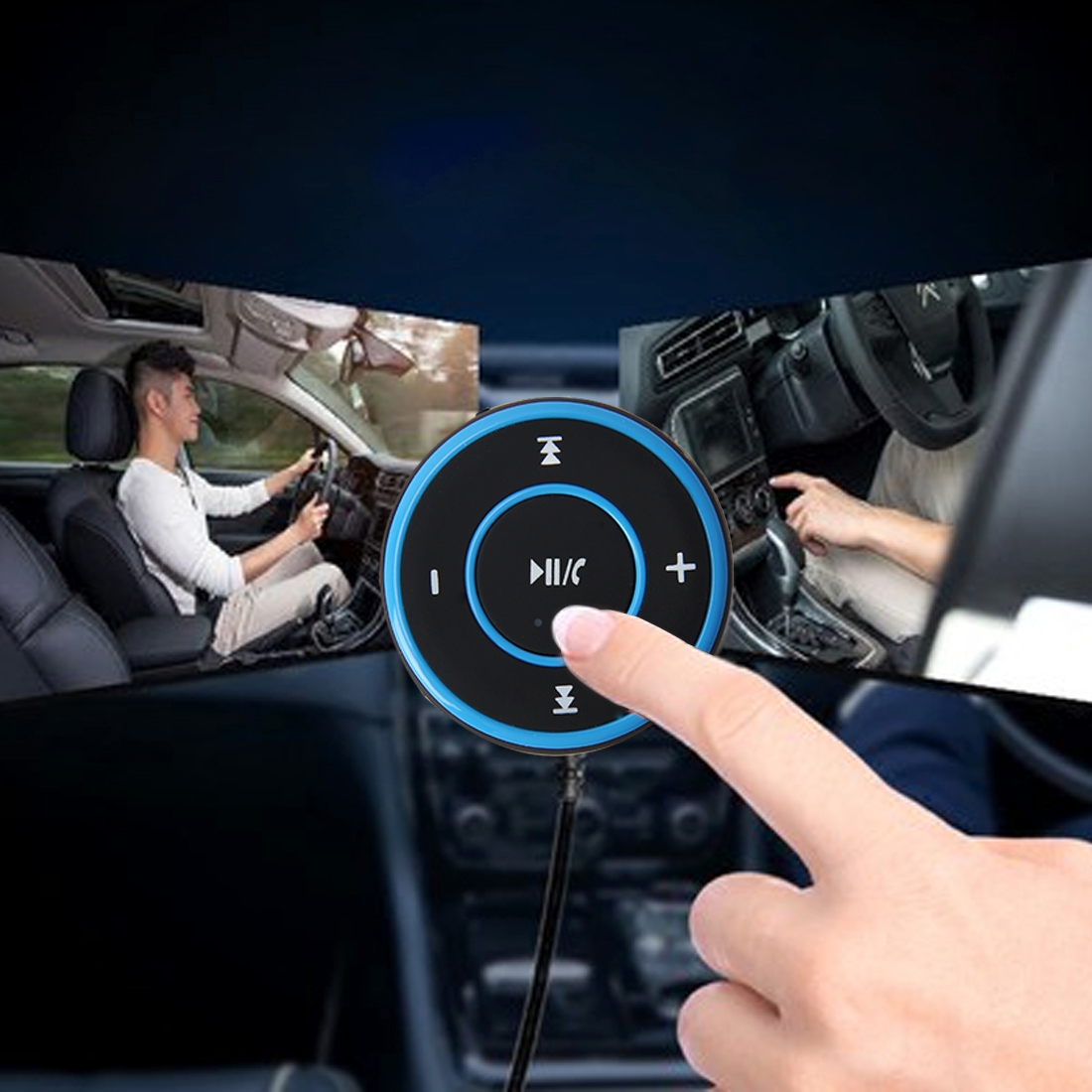 Car Sports Bluetooth V2.1+EDR Music Player Receiver with LED Light & 3.5mm Stereo Input Jack, Support USB Charge & Hands-free, Button without