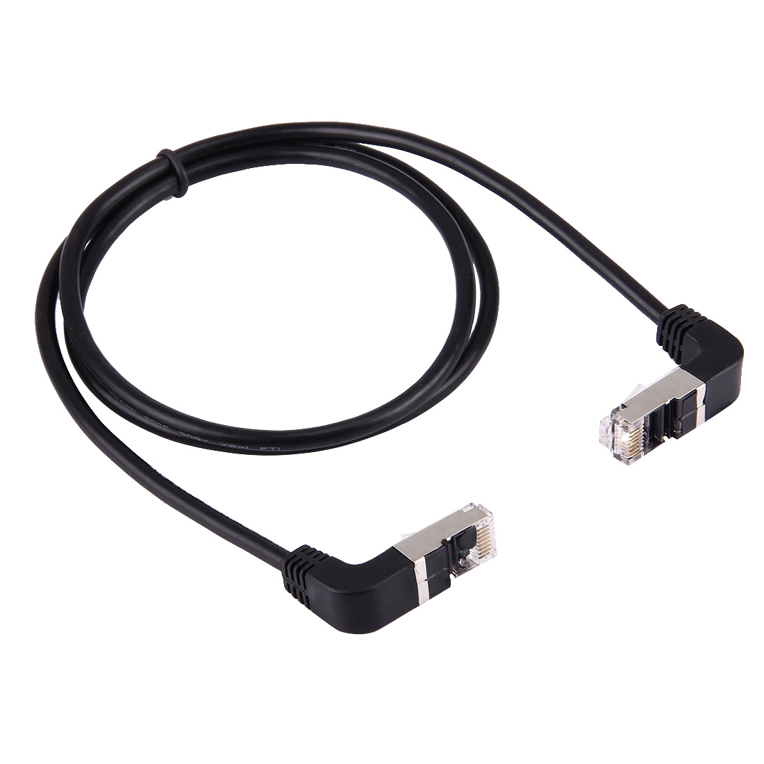 1m RJ45 Male Bent Down to RJ45 Male Bent Down Network LAN Cable - Shopkiz.com