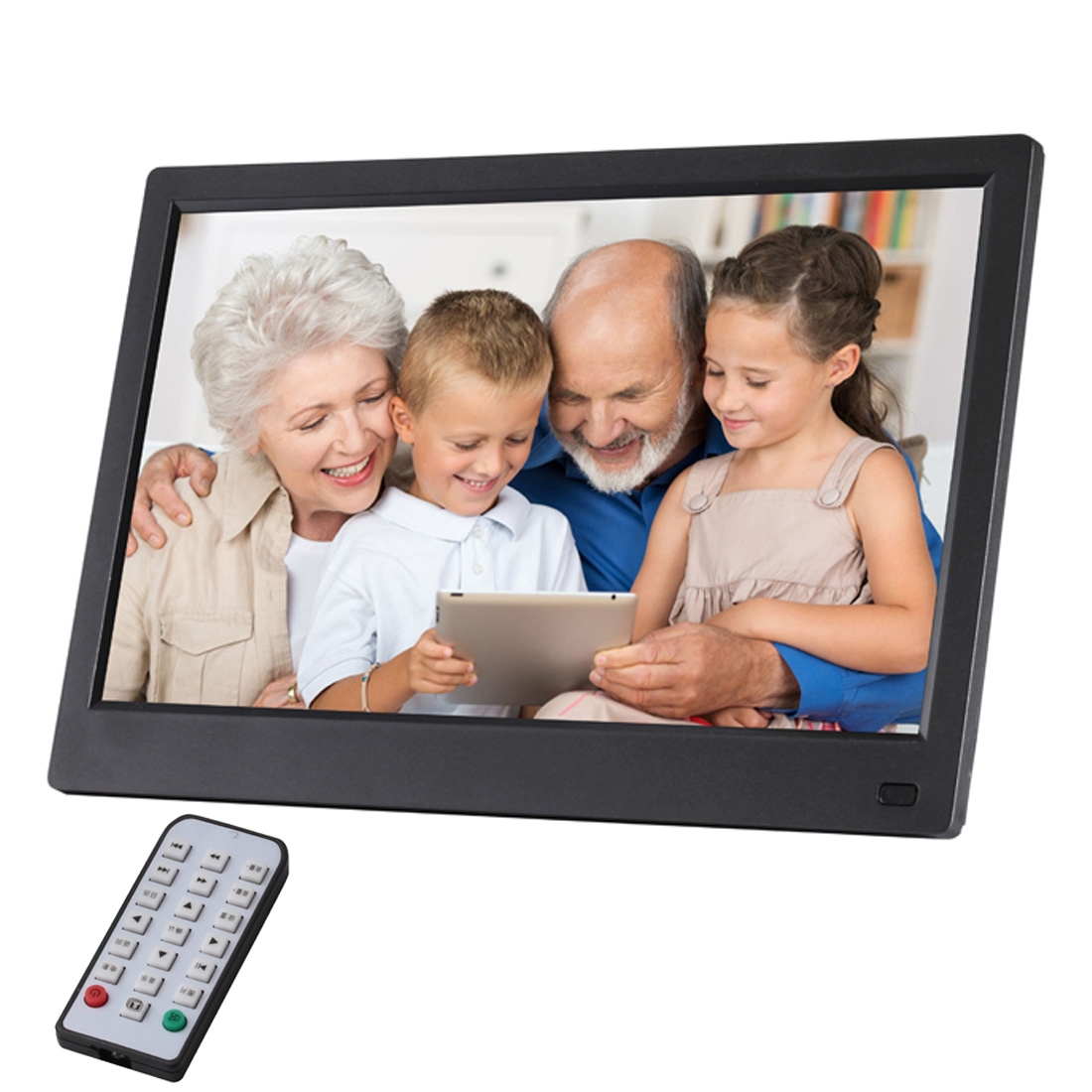 11.6 inch FHD LED Display Digital Photo Frame with Holder & Remote Control, MSTAR V56 Program, Support USB / SD Card Input (Black) - Shopkiz.com