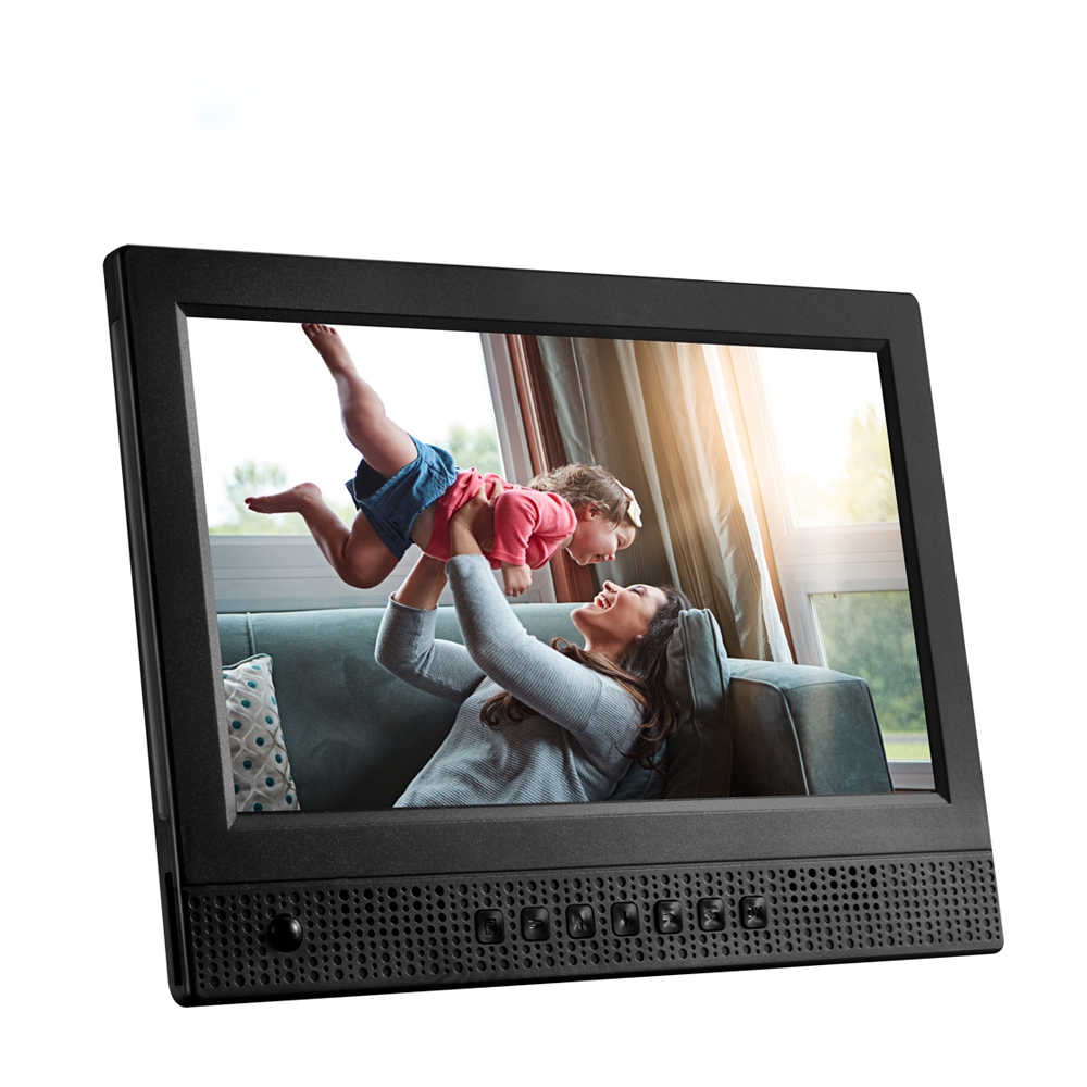 10.1 inch Ultra-thin Front Speaker With Human Body Induction Electronic Photo Album with LED Breathing Light Digital Photo Frame(Black) - Shopkiz.com