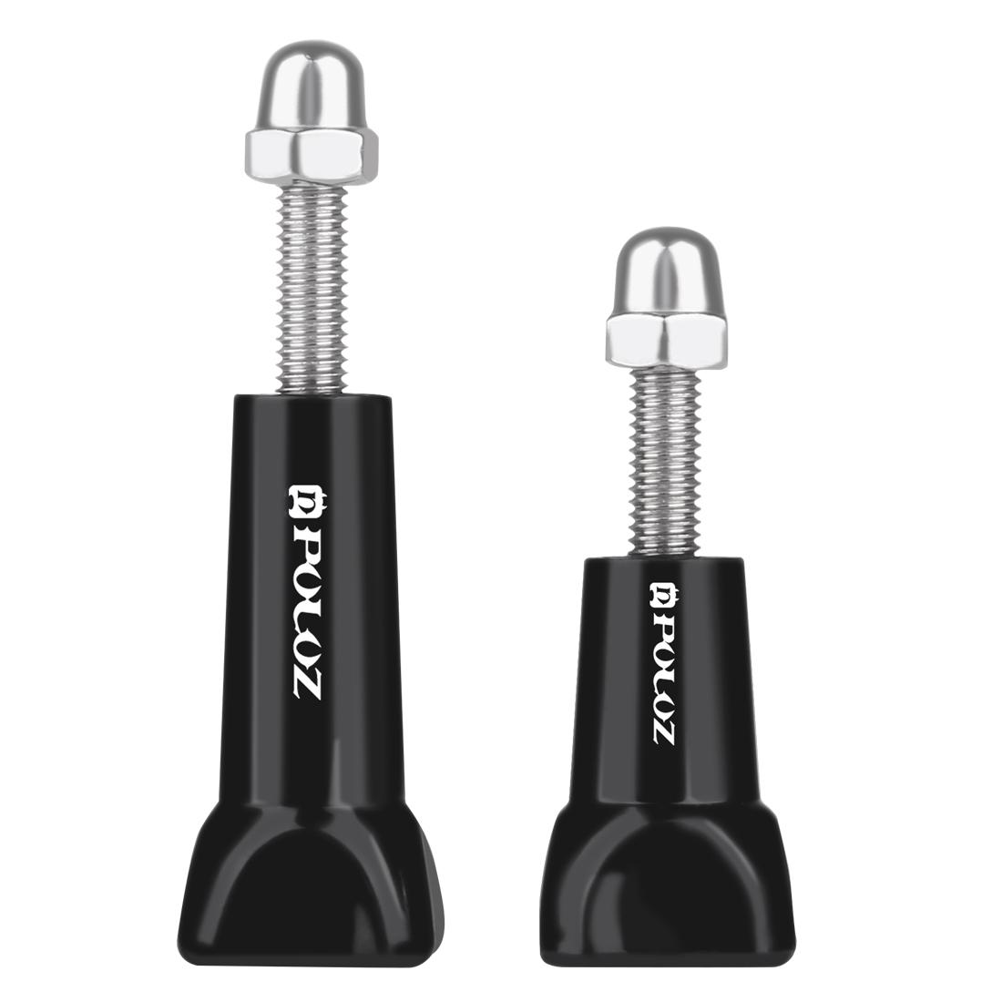 PULUZ Plastic Thumb Knob Standard Long Screw + Short Screw for DJI, Insta360, GoPro and Other Action Cameras(Black) - Shopkiz.com