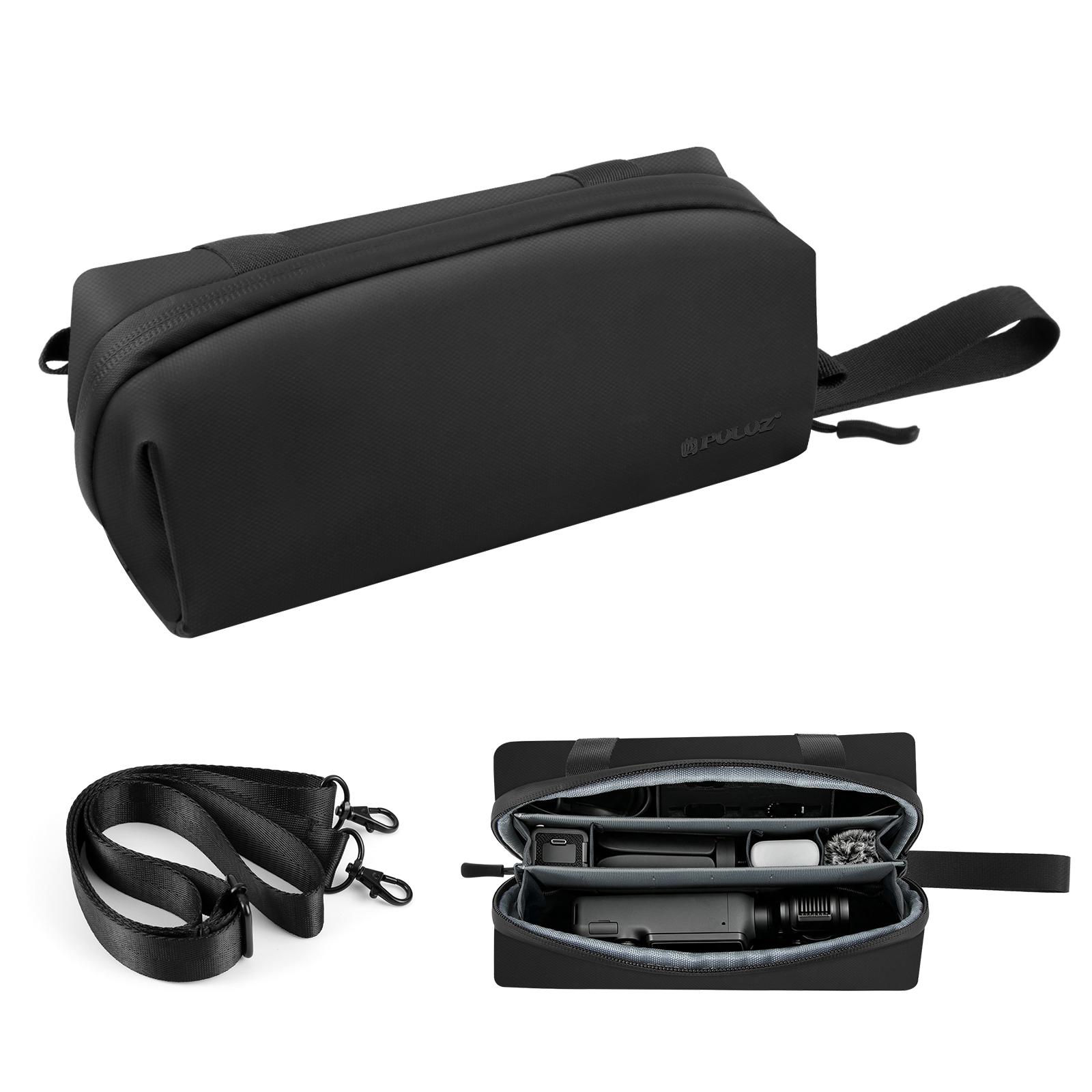 PULUZ Gimbal Camera Carrying Bag Crossbody Protective Multi-compartment Bag for DJI Osmo Pocket 4P / 4 / 3, Xtra Muse / Muse 2 Pro, Insta360 Luna