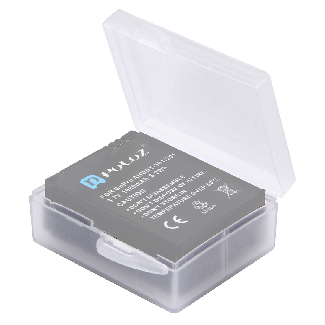 PULUZ Hard Plastic Transparent Battery Storage Box (for GoPro HERO8 Black /7 /6 /5 Battery) - Shopkiz.com