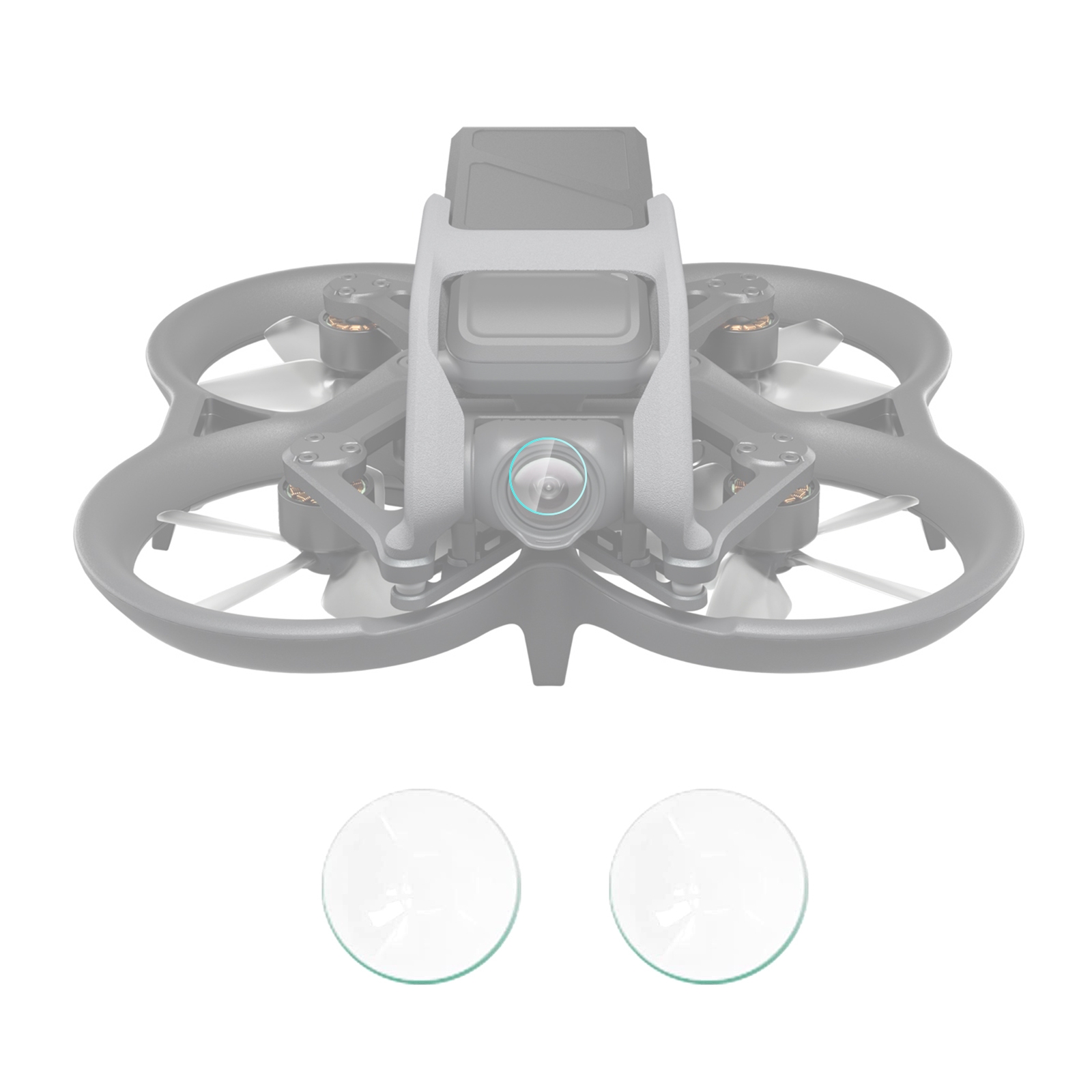 For DJI Avata PULUZ 2pcs Tempered Glass Drone Lens Film(Transparent)