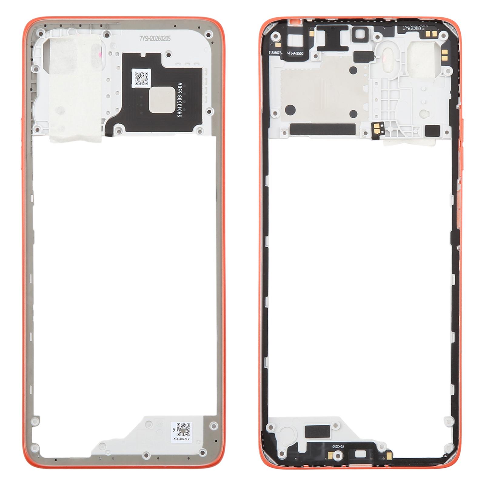 For Motorola Moto G06 Original Middle Frame Bezel Plate (Orange) - Shopkiz.com