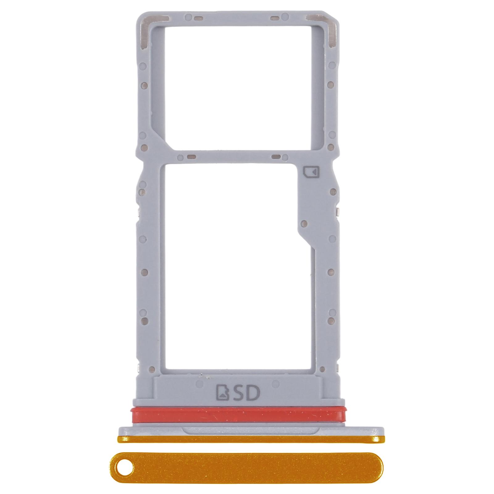 For ZTE nubia Neo 3 5G Z2464N SIM Card Tray + Micro SD Card Tray (Gold) - Shopkiz.com