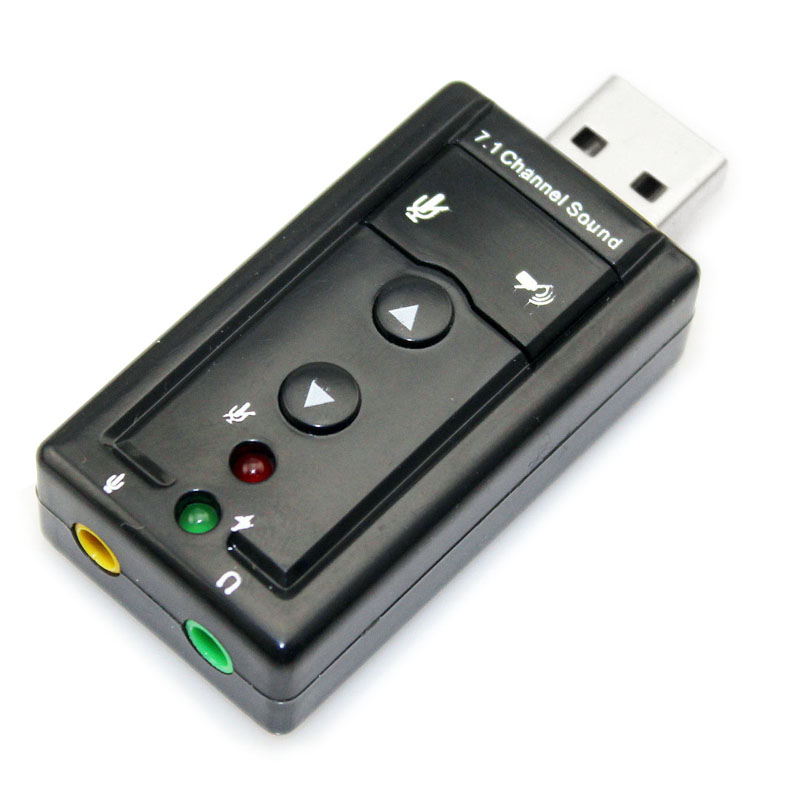 External USB 2.0 7.1 Channel 3D Virtual Audio Sound Card Adapter(Black) - Shopkiz.com