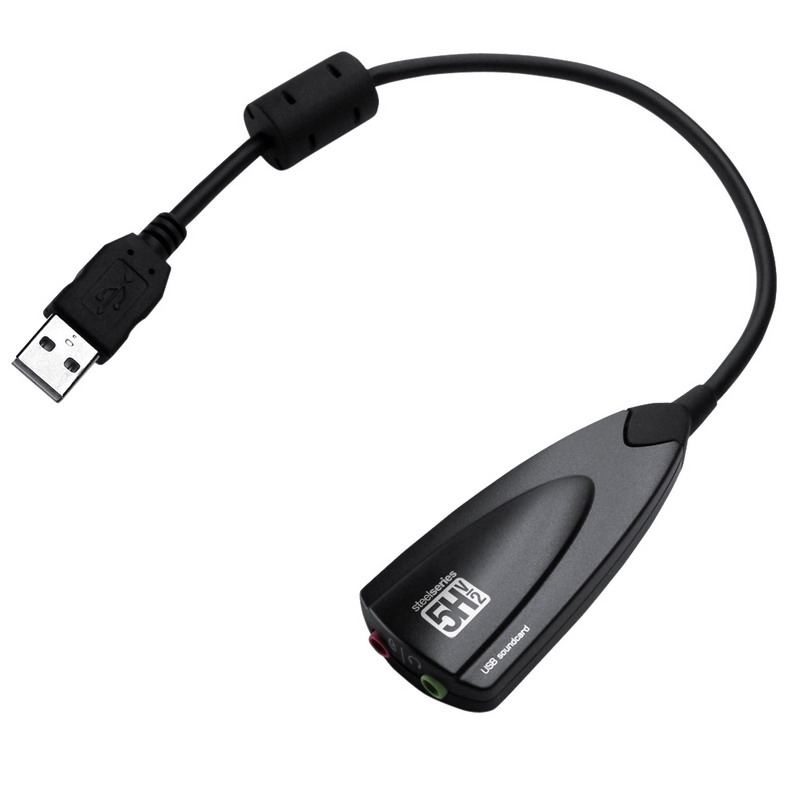 Steel Series 5H V2 USB 7.1 Channel Sound Adapter External Sound Card(Black) - Shopkiz.com