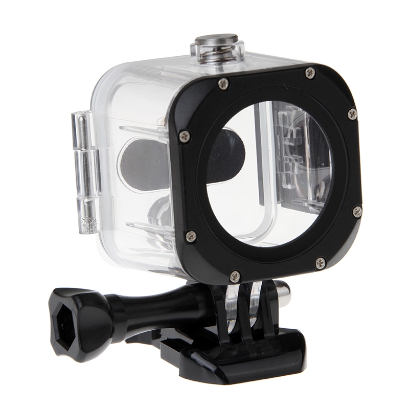 Waterproof Protective Skeleton Shell Housing Case with Circular Lens Frame for GoPro HERO5 Session / HERO4 Session(Black) - Shopkiz.com