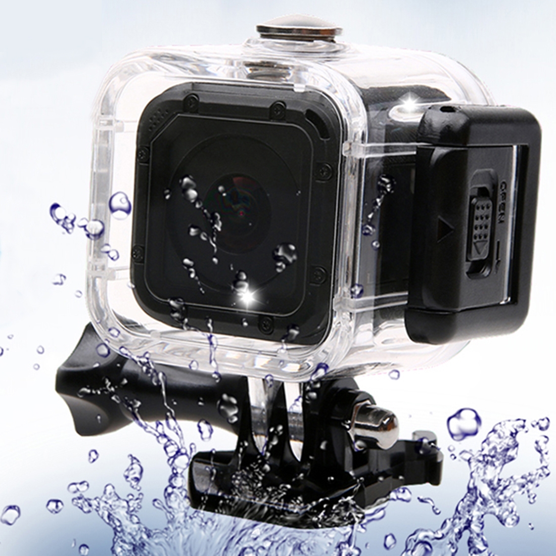 60m Waterproof ABS Shell Transparent Protective Housing Case for GoPro HERO5 Session / HERO4 Session - Shopkiz.com