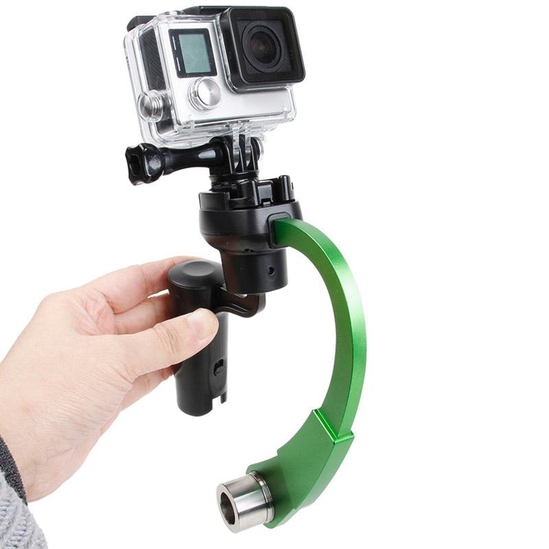 HR255 Special Stabilizer Bow Type Balancer Selfie Stick Monopod Mini Tripod for GoPro, Insta360, DJI and Other Action Cameras(Green) - Shopkiz.com