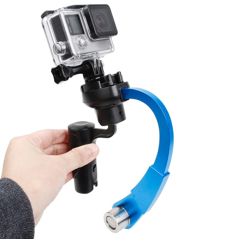 HR255 Special Stabilizer Bow Type Balancer Selfie Stick Monopod Mini Tripod for GoPro, Insta360, DJI and Other Action Cameras(Blue) - Shopkiz.com