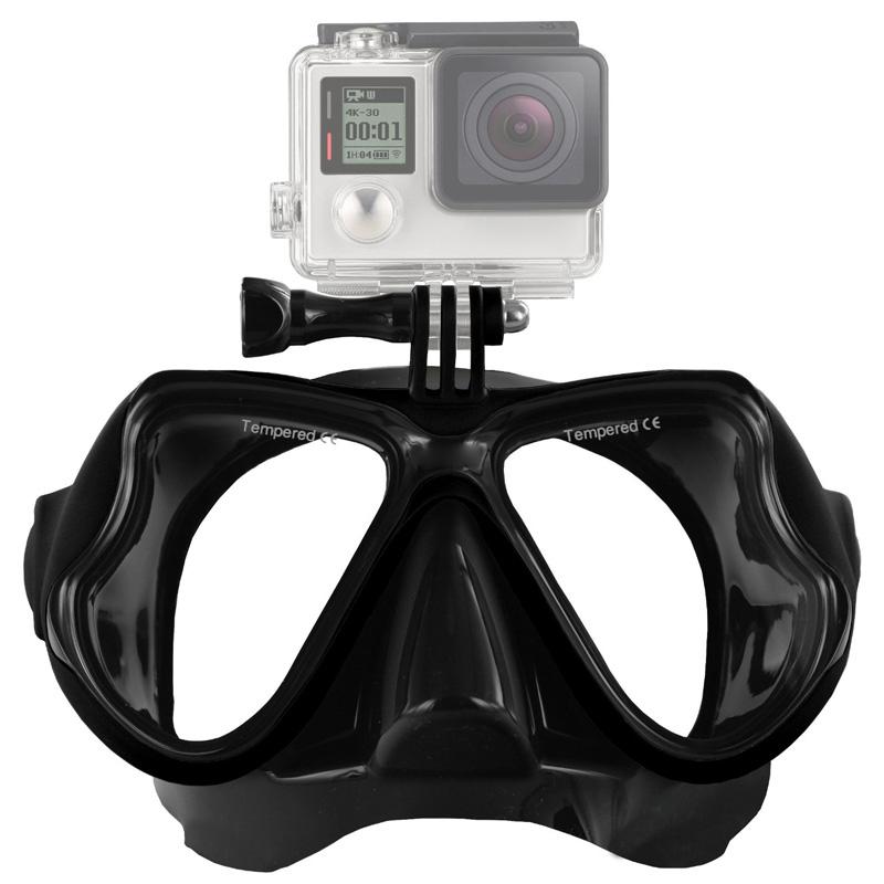 Water Sports Diving Equipment Diving Mask Swimming Glasses for GoPro, Insta360, DJI and Other Action Cameras(Black) - Shopkiz.com