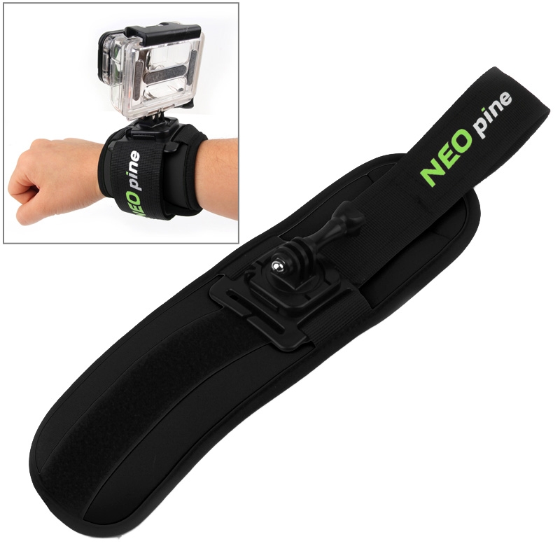 NEOpine GWS-5 Sports Diving Wrist Strap Mount Stabilizer 360 Degree Rotation for GoPro, Insta360, DJI and Other Action Cameras(Black) - Shopkiz.com