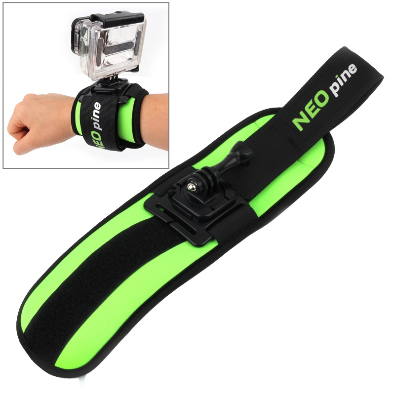 NEOpine GWS-5 Sports Diving Wrist Strap Mount Stabilizer 360 Degree Rotation for GoPro, Insta360, DJI and Other Action Cameras(Green) - Shopkiz.com