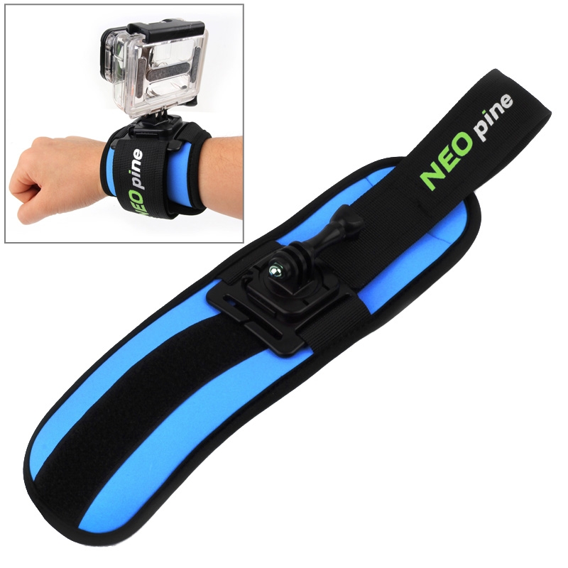 NEOpine GWS-5 Sports Diving Wrist Strap Mount Stabilizer 360 Degree Rotation for GoPro, Insta360, DJI and Other Action Cameras(Blue) - Shopkiz.com