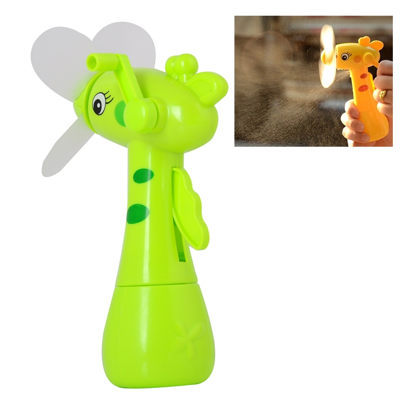 Deer Shape Hand-driven Mist Spray Fan(Green) - Shopkiz.com